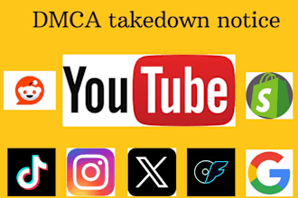 remove infringing content from google,fb,ig,yt,twitter, reddit under dmca