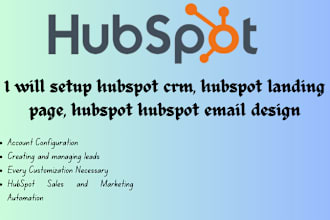 setup hubspot crm, hubspot landing page, hubspot hubspot email design