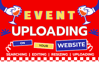 upload events on your website and social media