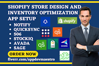 setup shopify inventory optimization notify quicksync 506 stockiq avada sage