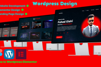 design or redesign wordpress website using elementor or convert figma to website