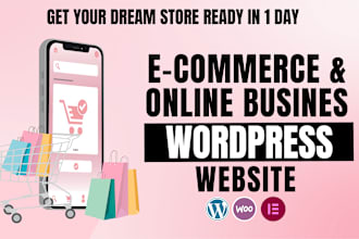 build wordpress ecommerce website using woocommerce, online store