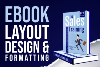 do book formatting and layout design for print and ebook cover design
