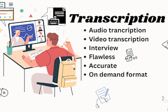 do audio and video to text transcription