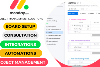 do monday CRM, monday project management, monday boards, monday expert notion