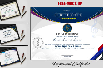 design diploma certificate, award certificate or gift certificate