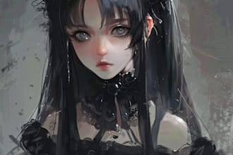 create a visual manga anime character