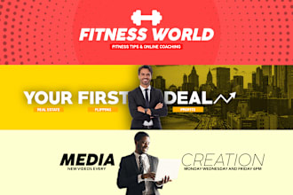 make a minimalist youtube banner, channel art, cover for you