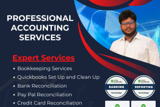 do bookkeeping, bank reconciliation, and reporting in quickbooks