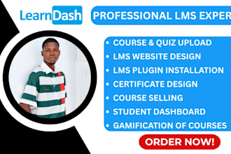 build wordpress lms online course website learndash lms tutor lms course upload