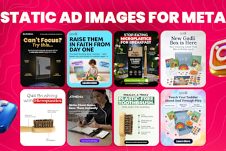 design high converting static ads and ad images for meta