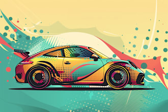 make a branding vehicle wrap design for your car, van, truck