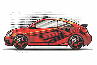 design a professional wrap for your car, bus, truck, etc