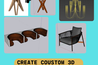 do custom sketchup and 3dsmax 3d models for architects