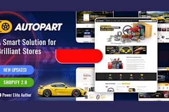 design automated auto parts shopify store car parts car repair shopify website