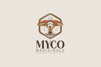 medicinal mushroom logo infused honey magic