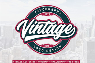 make typography vintage logo design