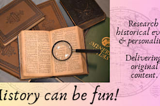 research historical events or personalities