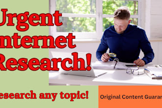 conduct urgent research on any topic