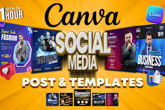 design anything in canva, logo, flyer, social media posts