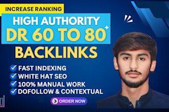 create high best DR authority white hat SEO homepage dofollow DR backlinks