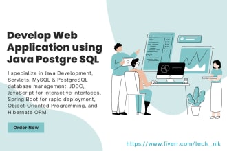 develop web application using java postgresql spring boot