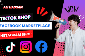 create titkok shop, instagram, and facebook marketplace listings
