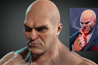 3d realistic character modeling and 3d character design and 3d rigging