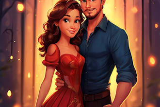 draw your cartoon portrait  in my disney style