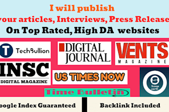 publish your article or press release on a top rated website