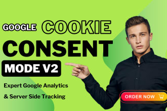 properly setup google consent mode v2, cookie consent banner with GTM