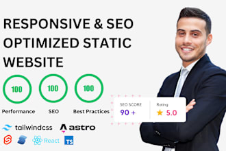 create responsive and seo optimized static website
