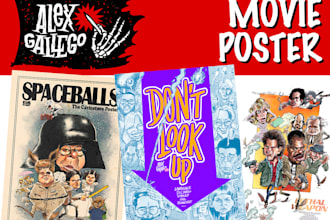 design a cartoon movie or comedy poster