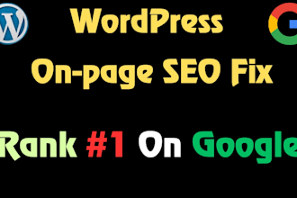 do SEO and on page optimization on wordpress site to boost organic traffic