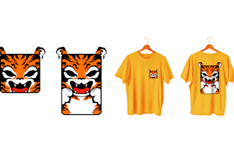 draw custom graphic t shirt design cartoon illustration