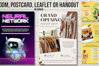 design eddm, postcard, leaflet or handout using canva