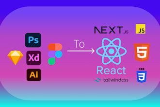 convert figma design to html, react or next js