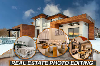 do real estate photo editing and image editing, manipulation