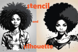create stencil and silhouette of your image
