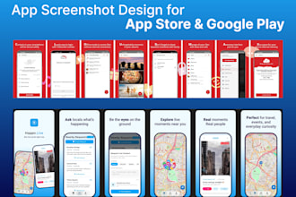 design app store and google play screenshot