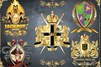 design luxury heraldic, coat of arms logo