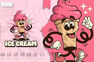 design a cartoon mascot logo for food