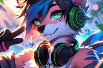 draw your fursona, furry art or anthro unique character