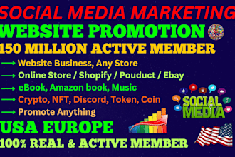 promote, advertise and grow your website,crypto,discord,nft,token,coin, any link