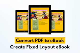 create fixed layout ebook for kindle, convert PDF to ebook