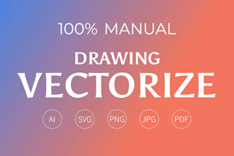 vectorize and touch up for your drawing