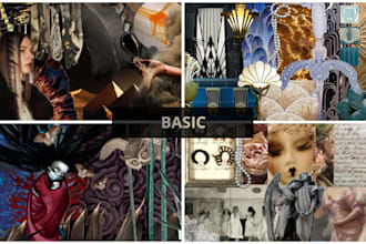 create a professional fashion moodboard