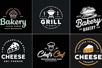 design catering bekary chef cheese or grill logo