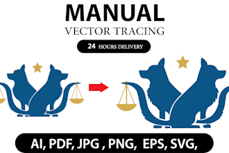 retrace your logo or image by manual vector trace