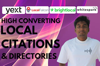 do USA, UK local SEO citations via brightlocal in 24 hours